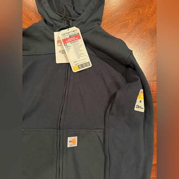 New Carhartt FR Flame Water Resistant Relaxed Fit Fleece Full Zip Jacket For Men - Picture 2 of 8